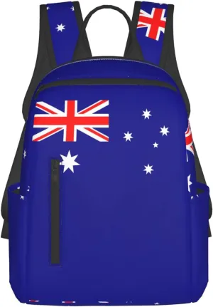 Australian flag Lightweight Backpack Travel Shoulder Bag with Stylish Print, Leisure Day Trips Shopping Backpack