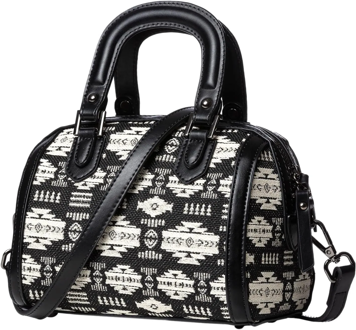 Aztec Barrel Bag, Crossbody Purse, Handbags, Shoulder Bags With Adjustable Strap, Top Handle Satchel For Ladies