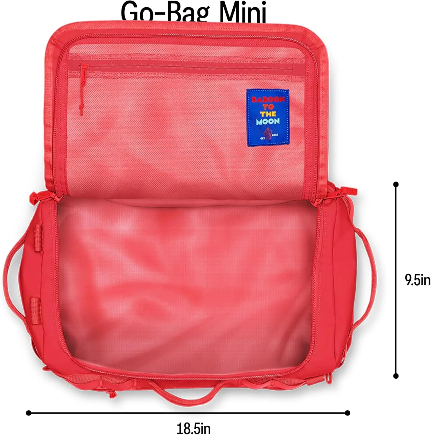 Baboon to the Moon Mini Duffle Bag – Small Gym Bag, Travel Duffel Bags for Women and Men, Duffle Bag for Travel, Backpack, Overnight Bag (Navy)