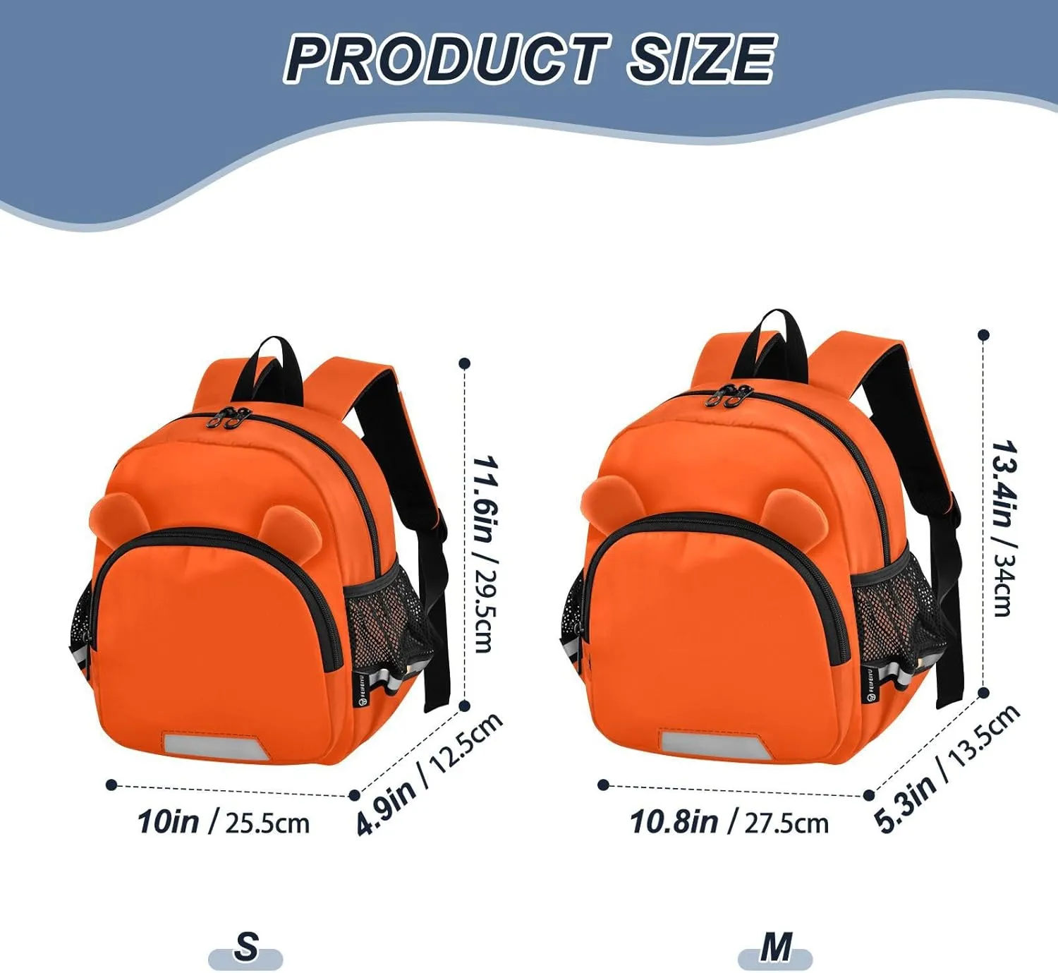 Backpacks with Leash Orange Red Kid Backpack, Kindergarten Backpack for Boys