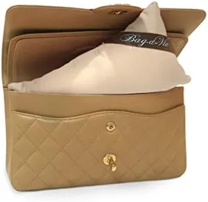 Bag-a-Vie Handbag Shaper Pillow Luxury Handbag & Purse Shaper - [Mini] 9' x 4.5' - Fits Flap and Shoulder Bags - Champagne