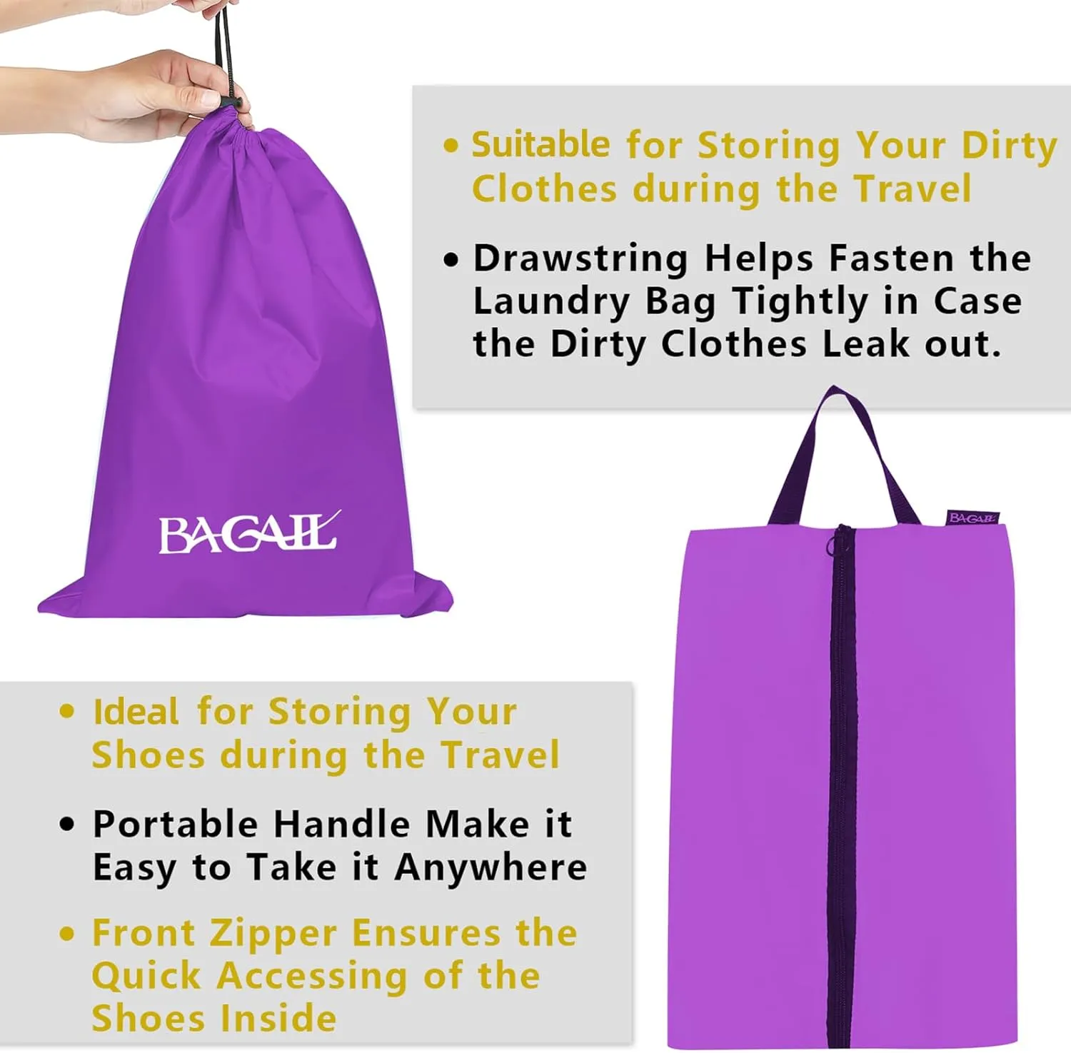 BAGAIL 8 Set/9 Set Packing Cubes Luggage Packing Organizer for Travel, Suitcase Packing Bags for Travel Accessories