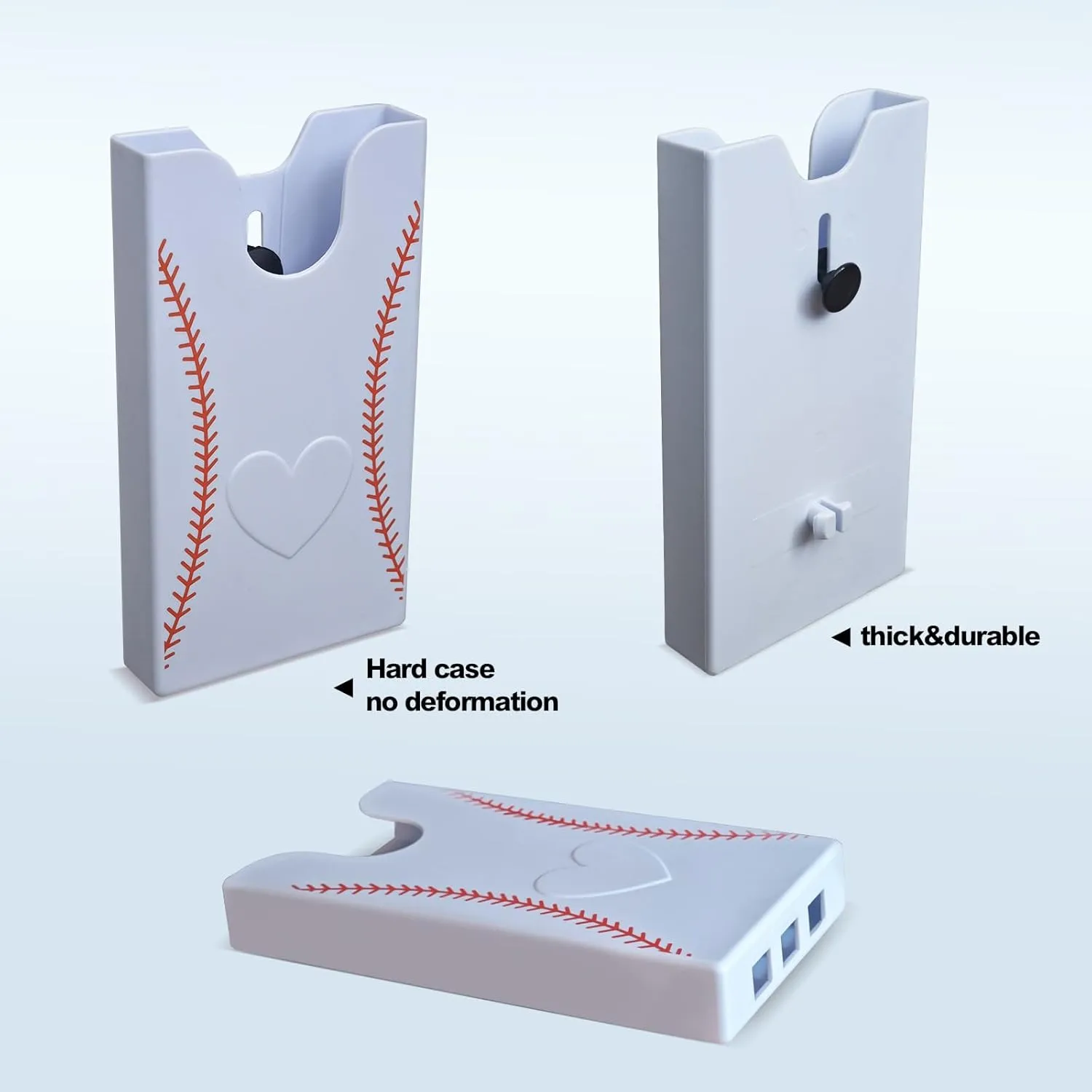 Baseball Theme Phone Holder for Bogg Bag/Simply Southern With 1 Charm,Organizer Accessories Inserts Compatible With Most Brands/Sizes Rubber Beach Totes,Cell Phone Attachment for Beach Handbags