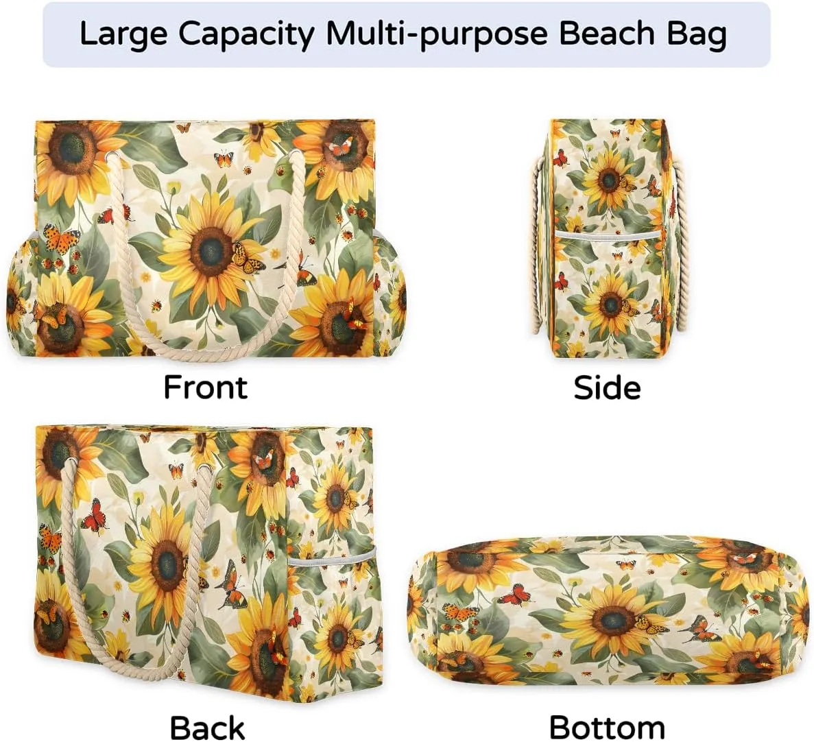 Beach Bags for Women Large Pool Beach Tote Reusable Grocery Shoulder Bag for Swim Travel Shopping Vacation Picnic