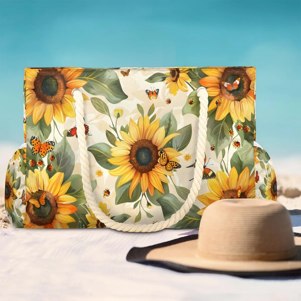 Beach Bags for Women Large Pool Beach Tote Reusable Grocery Shoulder Bag for Swim Travel Shopping Vacation Picnic