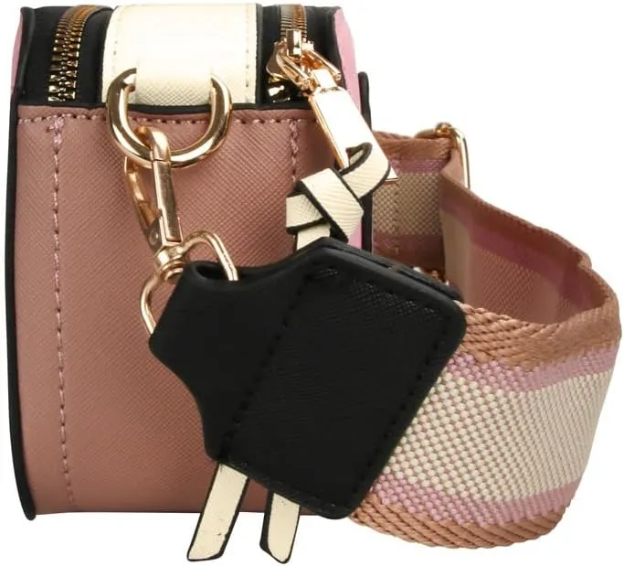 Bee Purse Camera Crossbody Bags for Women Trendy Small Snapshot Bag Wide Strap Leather Shoulder Clutch Handbags