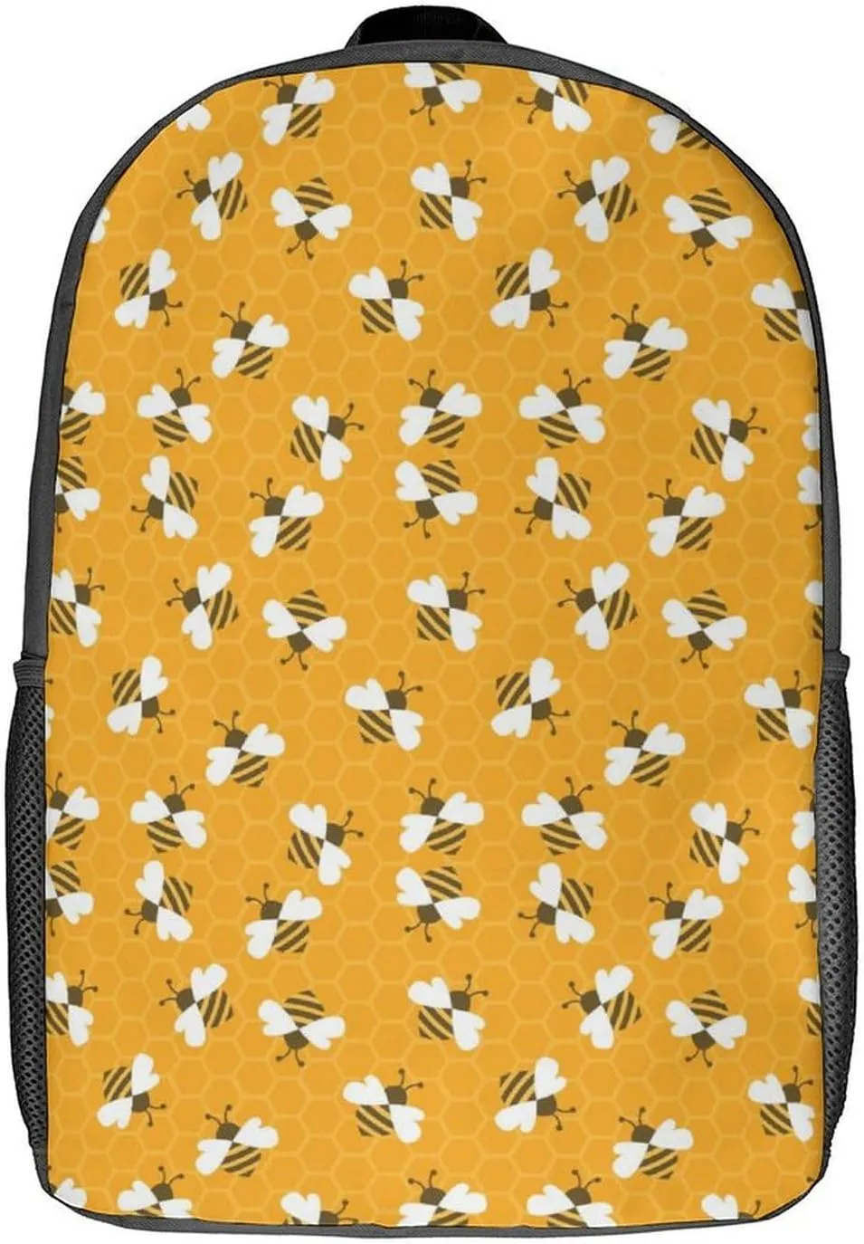 Bee with Honey Backpack Lightweight Waterproof Backpacks Laptop Backpack for Unisex Casual Travel Daypacks Large Capacity