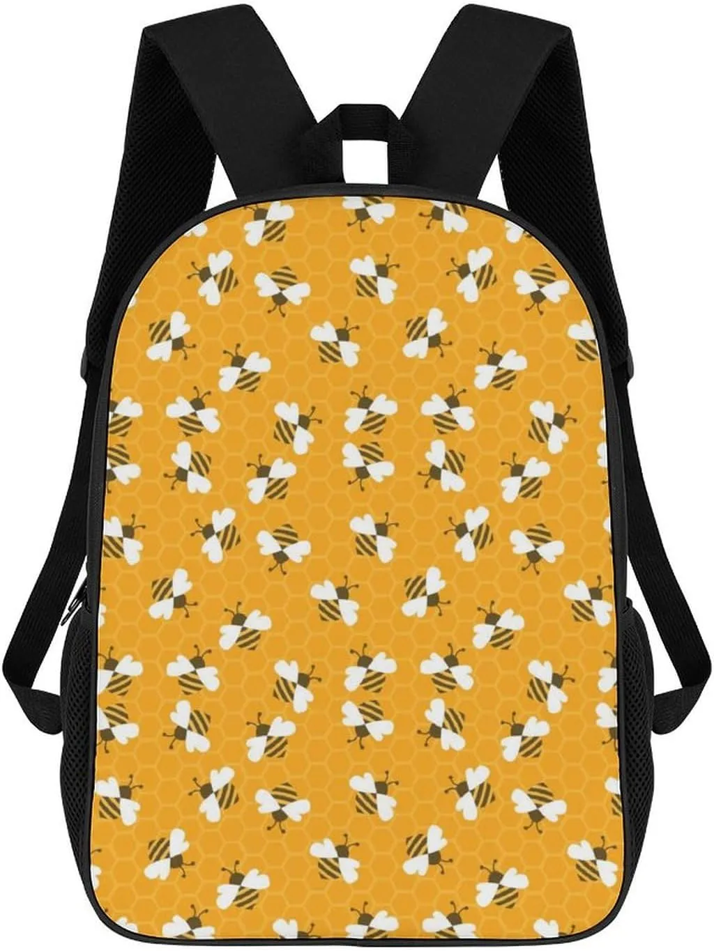 Bee with Honey Backpack Lightweight Waterproof Backpacks Laptop Backpack for Unisex Casual Travel Daypacks Large Capacity