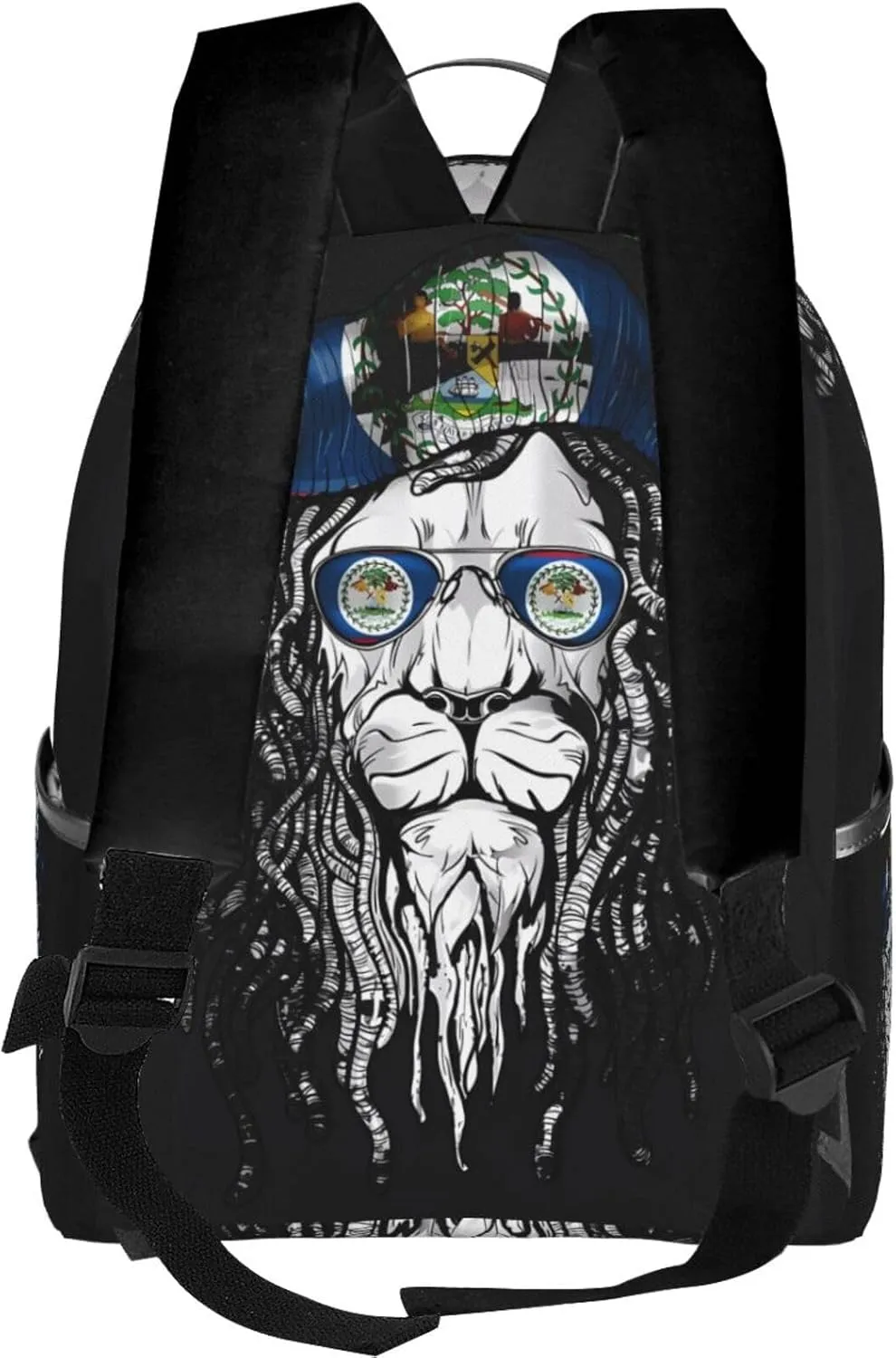 Belize Lion Flag Casual Backpacks Laptop Backpack Carry-on Daypack Sports Travel Rucksack Lightweight Working Bag for Outdoor Hiking Cycling Walking