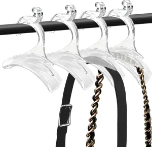 Besser Purse Hanger Organizer 4 Pcs,Purse Organizer for Closet, Acrylic Purse Handbags Organizer,Protecting Bag Shape and Organizing Space(White)