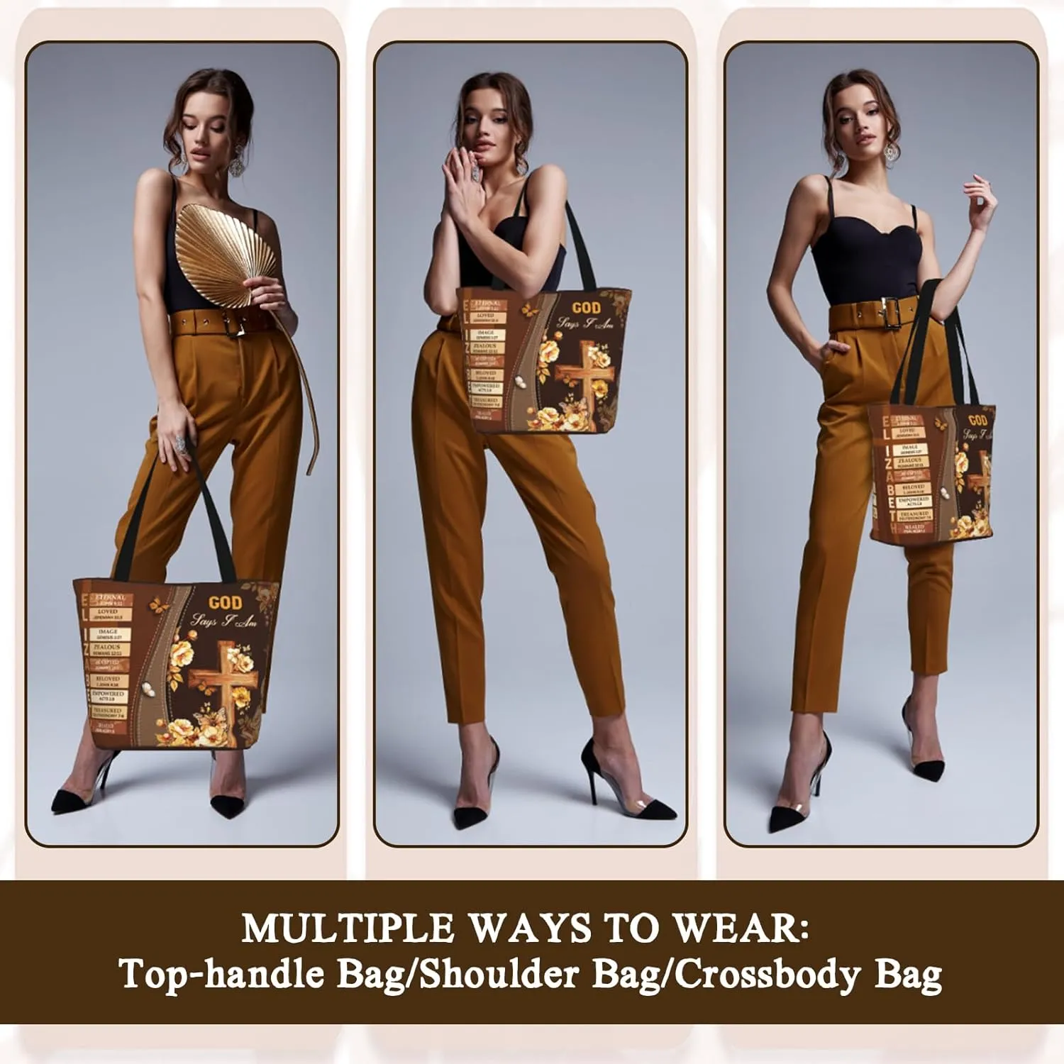 Bible Tote Bags For Women Christian Tote Bag Reusable Shopping Bags for Women Bible Verse Shoulder Bag Christian Gifts