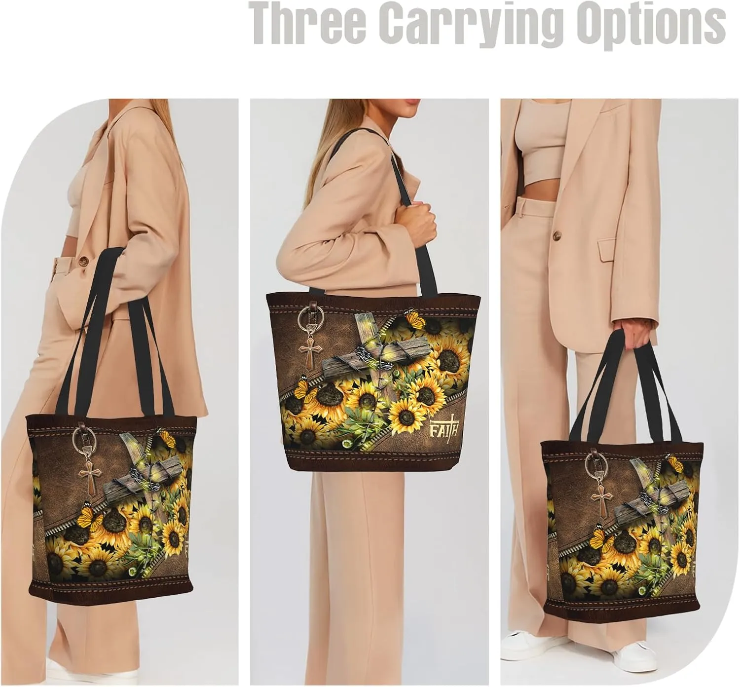 Bible Tote Bags For Women Christian Tote Bag Reusable Shopping Bags for Women Bible Verse Shoulder Bag Christian Gifts