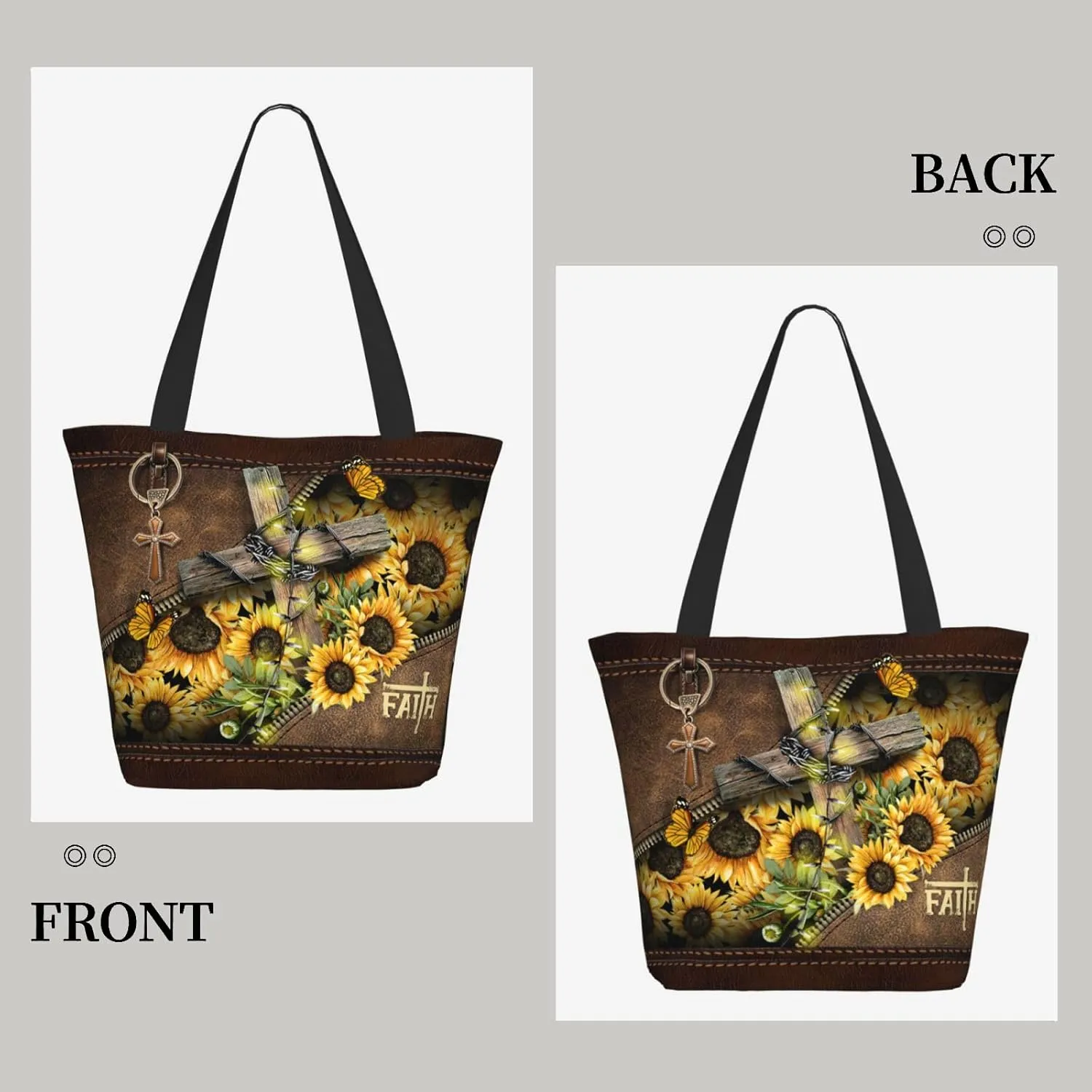 Bible Tote Bags For Women Christian Tote Bag Reusable Shopping Bags for Women Bible Verse Shoulder Bag Christian Gifts