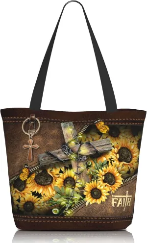 Bible Tote Bags For Women Christian Tote Bag Reusable Shopping Bags for Women Bible Verse Shoulder Bag Christian Gifts
