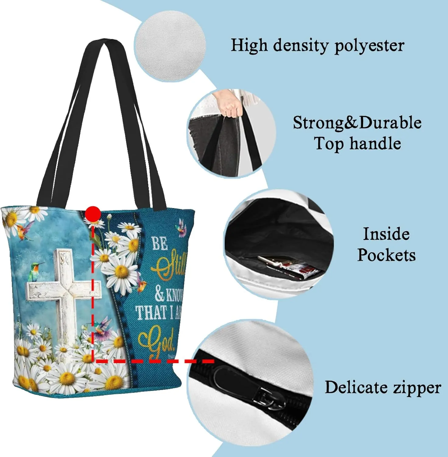 Bible Tote Bags For Women Christian Tote Bag Reusable Shopping Bags for Women Bible Verse Shoulder Bag Christian Gifts