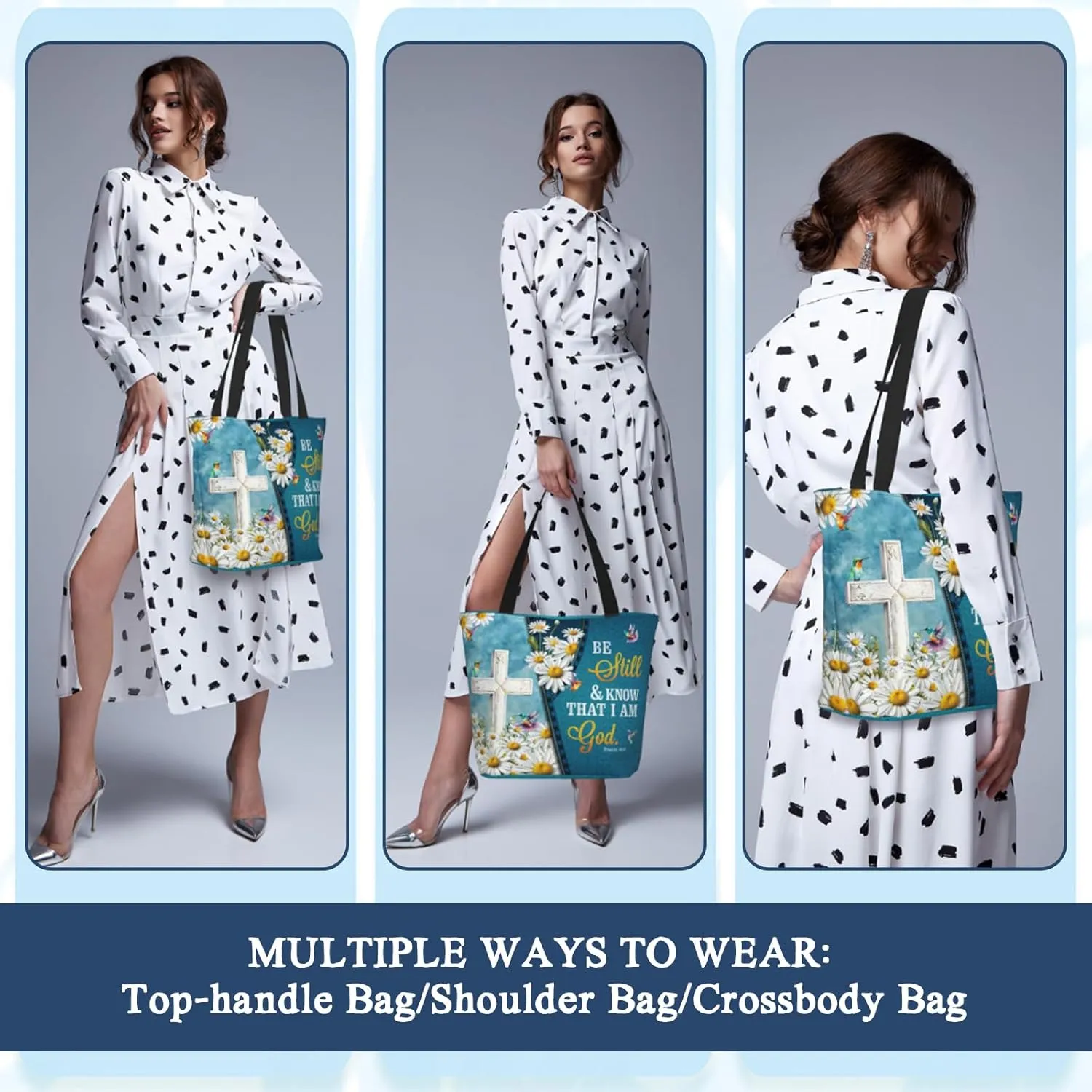 Bible Tote Bags For Women Christian Tote Bag Reusable Shopping Bags for Women Bible Verse Shoulder Bag Christian Gifts