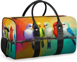 Birds Duffle Bag for Travel, Overnight Weekend Gym Carry On Luggage Bag, Animal Travel Duffel Bag for Men Women