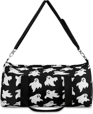Black Ghost Duffel Bag, Witchy Spooky Halloween Gym Bag for Women, Nature Large Shoulder Travel Weekend Carry Bag
