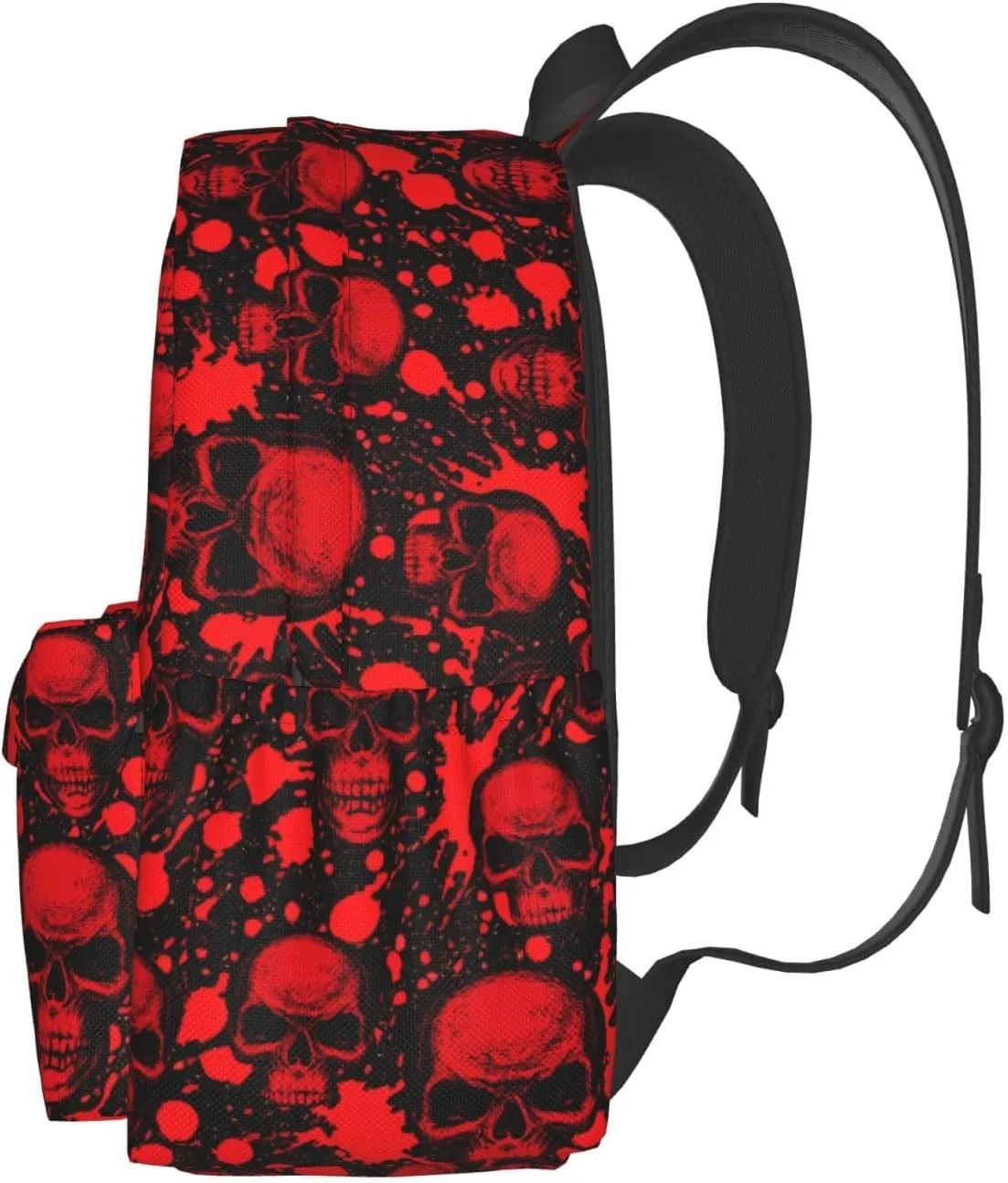 Blood Splatter Red Skeleton Stylish Backpack With Adjustable Padded Shoulder Straps Daypacks For College Travel