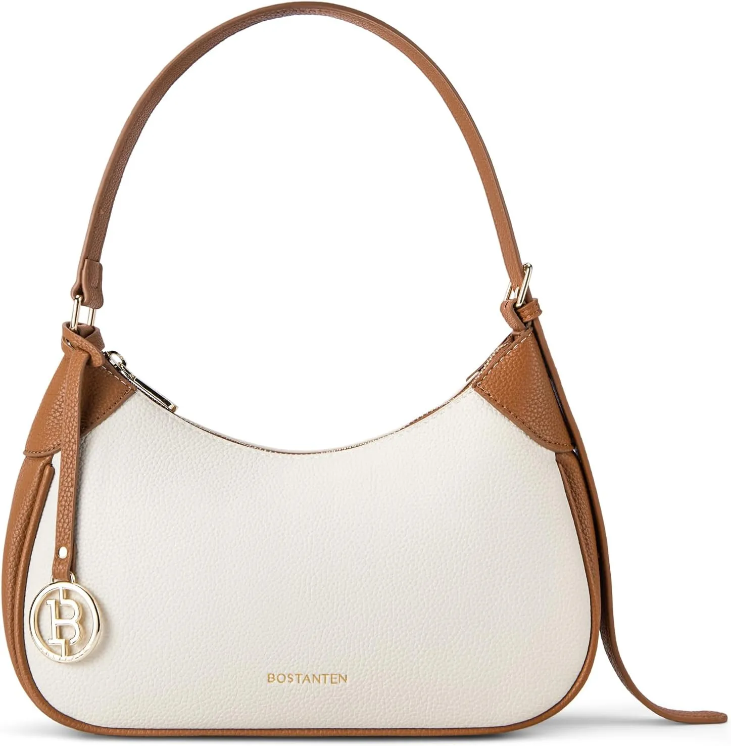 BOSTANTEN Shoulder Purses for Women Trendy Cresent Shoulder Bag Hobo Handbags, Beige