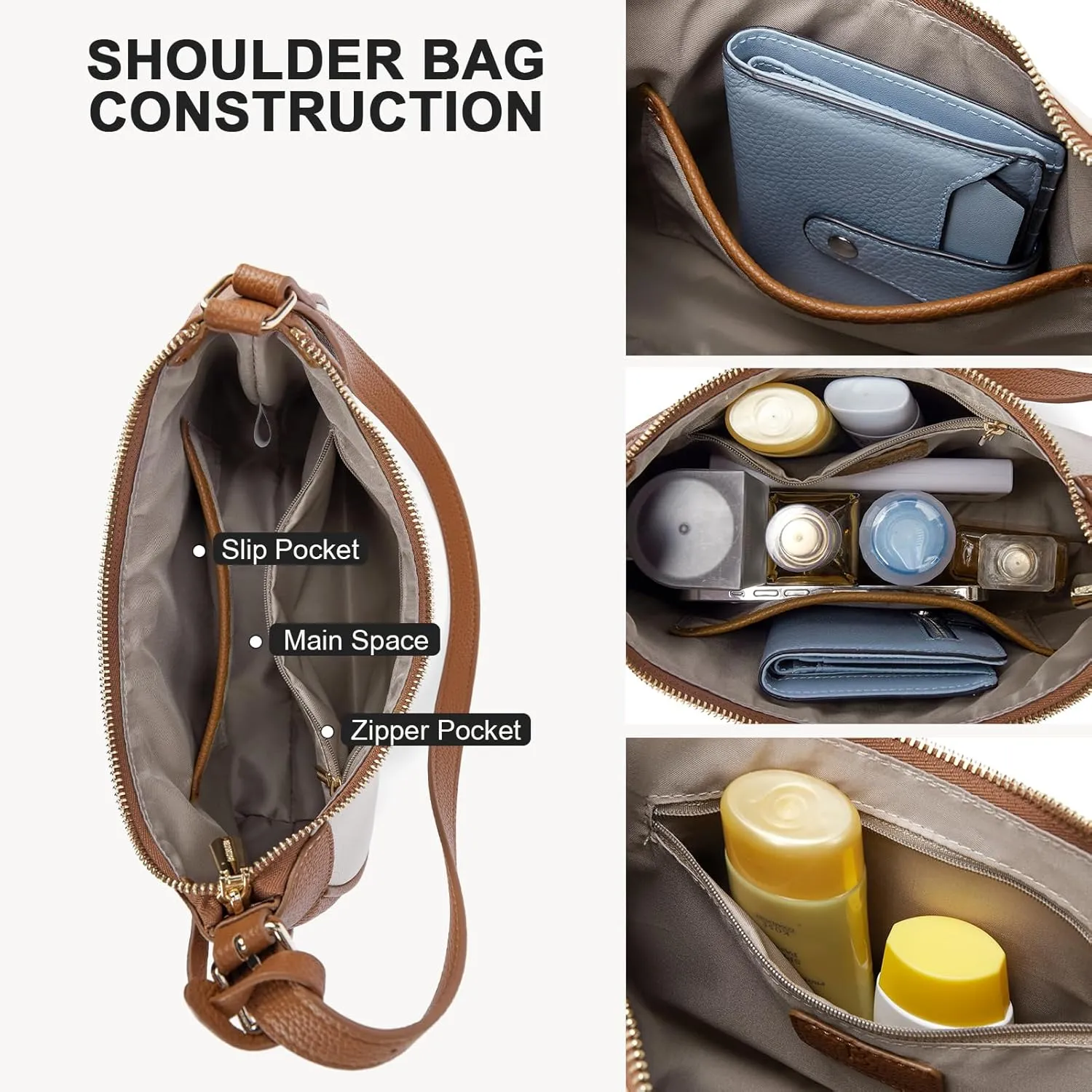 BOSTANTEN Small Purses for Women Trendy Cresent Shoulder Bag Hobo Handbags
