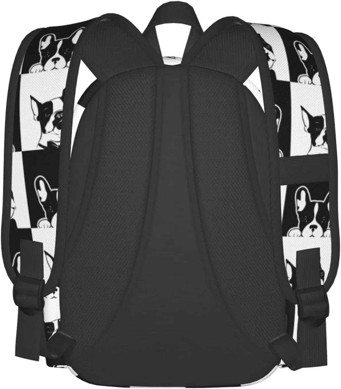 Boston Terrier Backpack 17 inch Cute Dog Casual Daypack Lightweight Kids School Backpack Campus Bag for Boys Girls Back to School