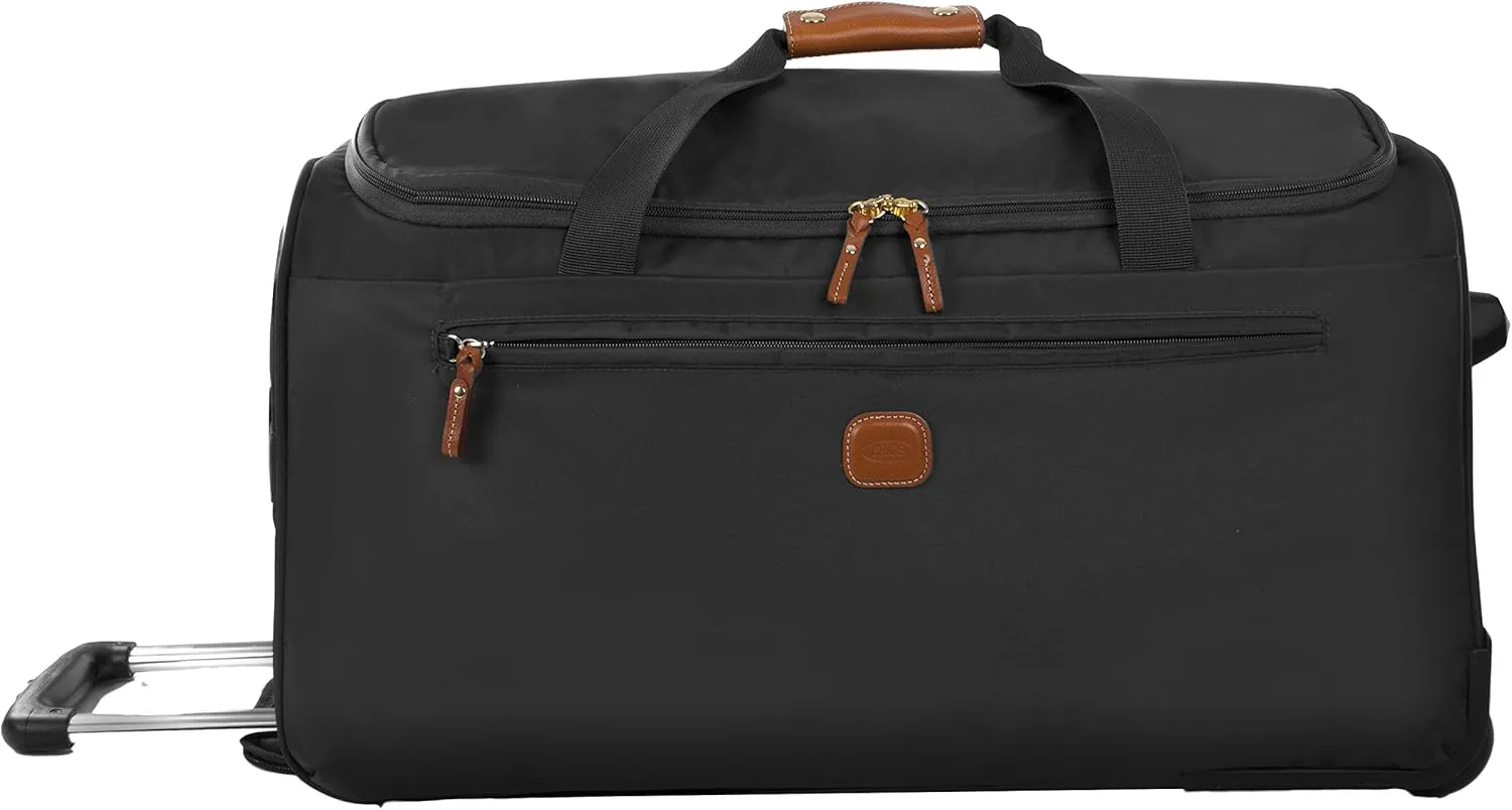 Bric's X-Bag Rolling Duffel Bag - 28 Inch Travel Bag for Men and Women - Luxury Weekender Luggage - Black