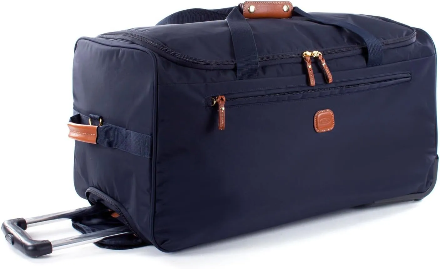 Bric's X-Bag Rolling Duffel Bag - 28 Inch Travel Bag for Men and Women - Luxury Weekender Luggage - Navy