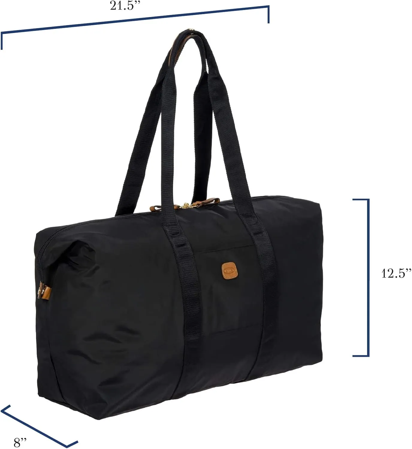 Bric's X-Bag/X-Travel 2.0 Overnight Weekender Folding Duffel Bag - 22" Carry On Bag - Black