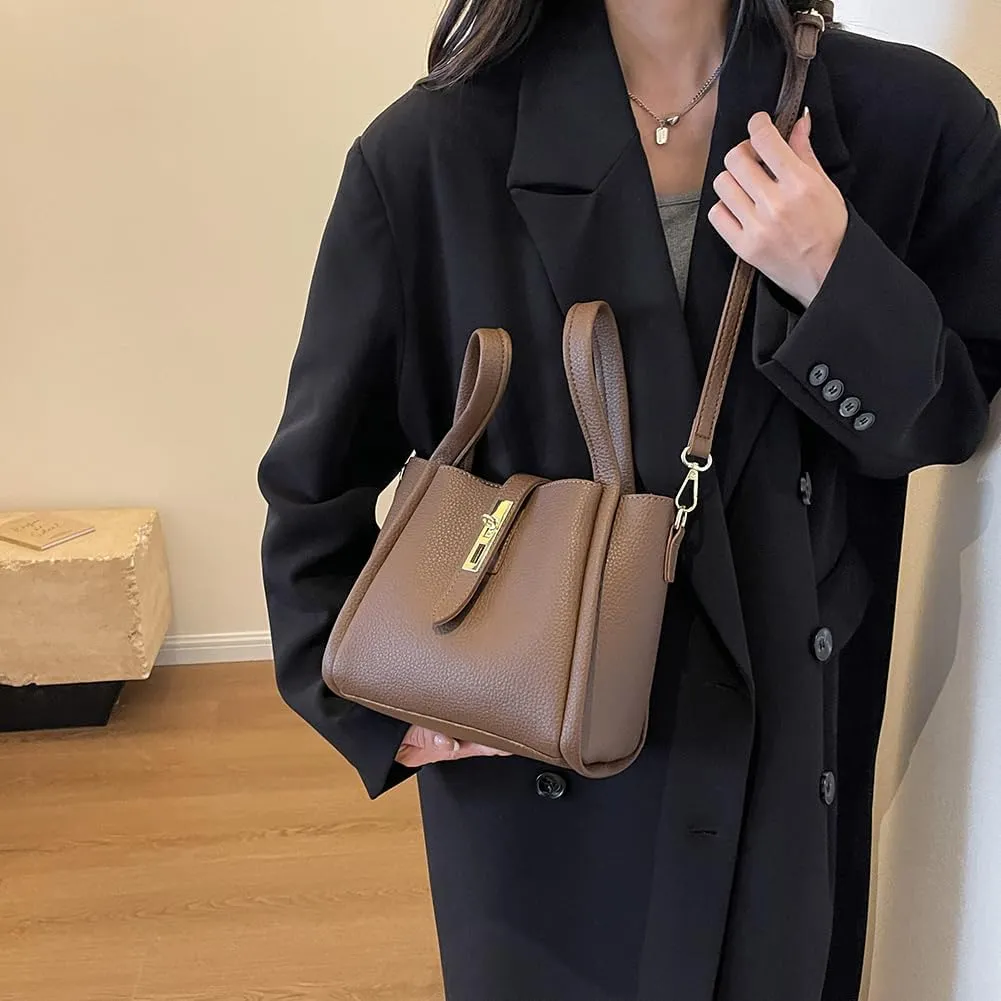Bucket Bag for Women,Trendy Bucket Crossbody Bag Small Vintage Elegant Tote Bag Women's Shoulder Handbags Cluth Purse