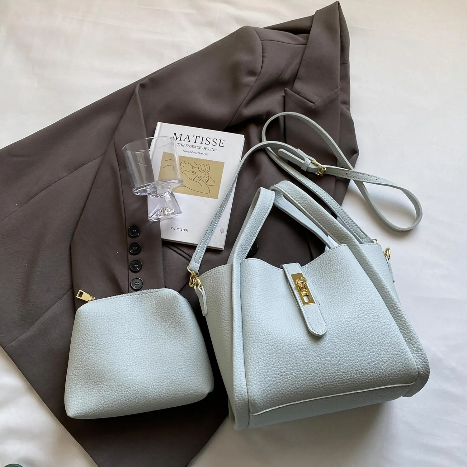 Bucket Bag for Women,Trendy Bucket Crossbody Bag Small Vintage Elegant Tote Bag Women's Shoulder Handbags Cluth Purse