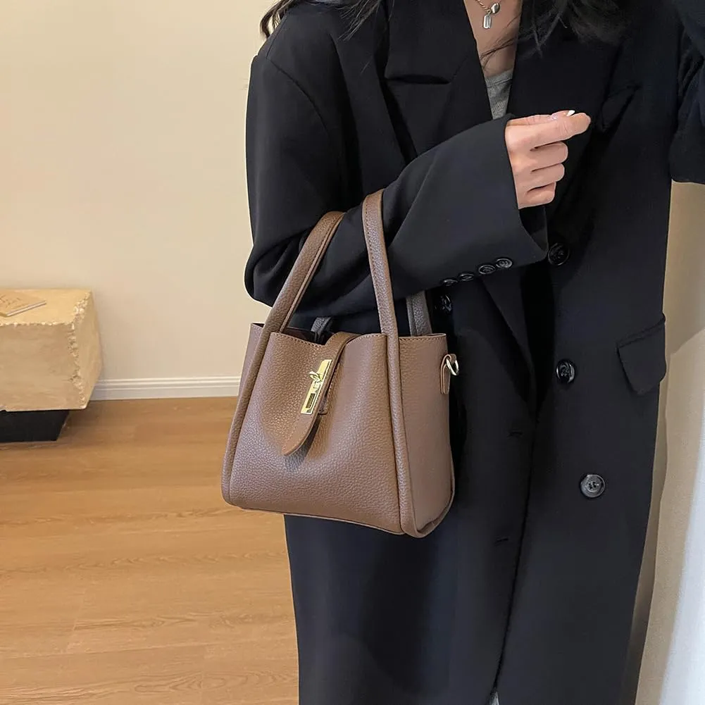 Bucket Bag for Women,Trendy Bucket Crossbody Bag Small Vintage Elegant Tote Bag Women's Shoulder Handbags Cluth Purse