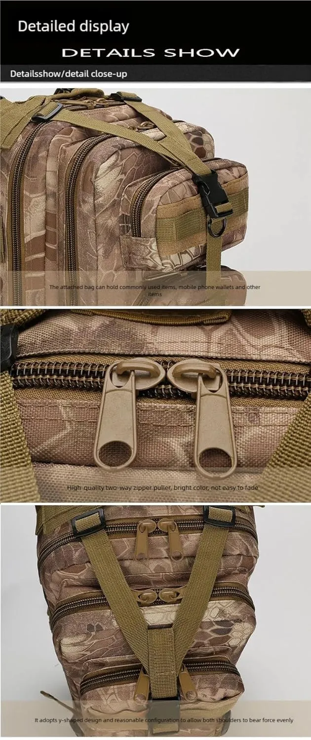 Camouflage Training Multi-Functional Tactical Emergency Backpack MOLLE System Military Earthquake Trekking Equipment