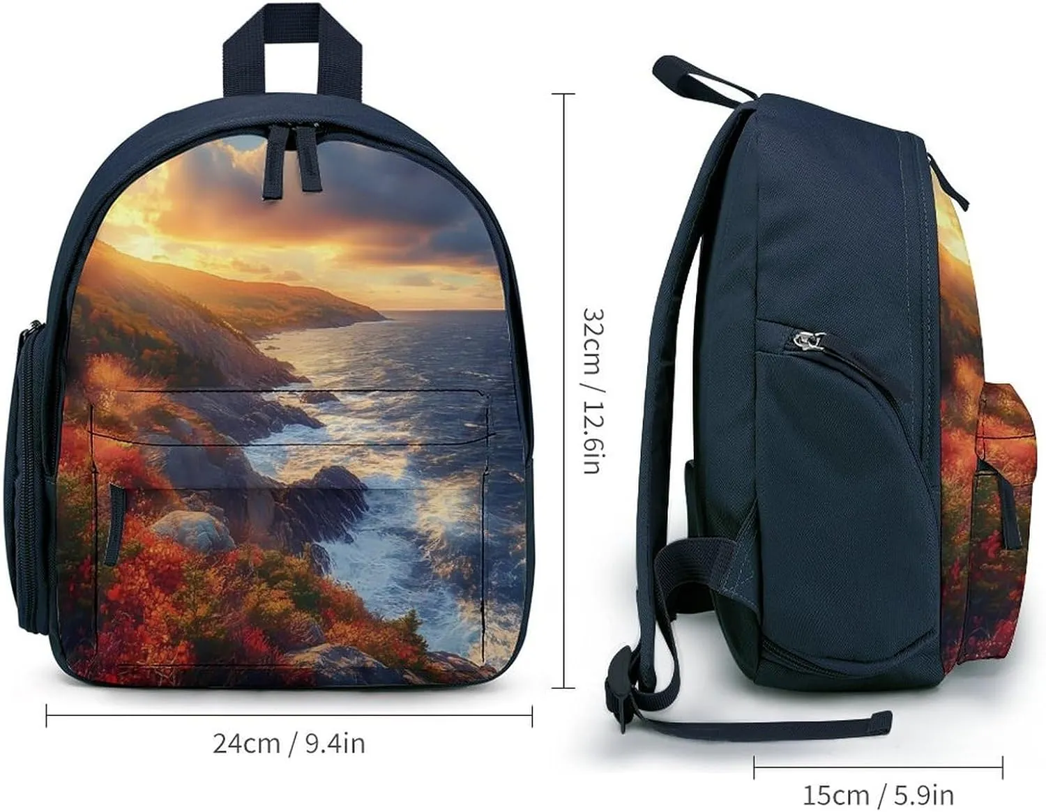 Canada Nova Scotia Cape Breton Backpack Small Shoulder Bag Travel Bag Casual Daybacks Handbags One Size