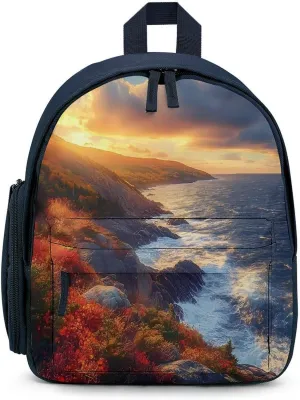 Canada Nova Scotia Cape Breton Backpack Small Shoulder Bag Travel Bag Casual Daybacks Handbags One Size
