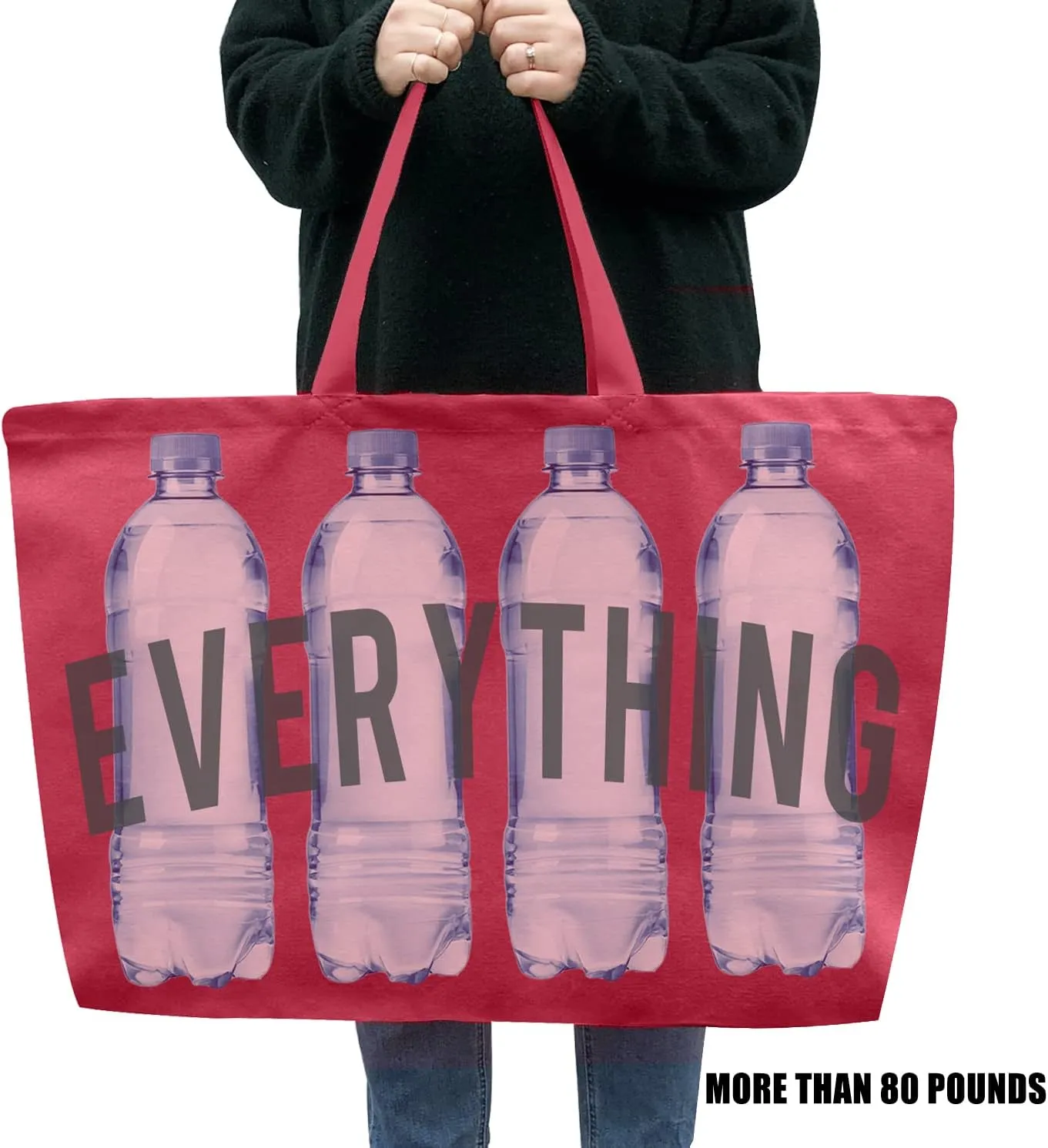 Canvas Tote Bag - Extra Large Shopping Beach Totes Bags Reusable Big Grocery Bag 28" x 8" x 16"