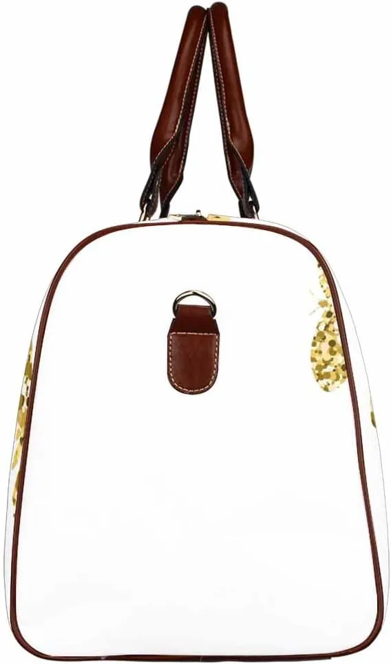Carry On Bags Fly Butterflies With Texture Of Golden Dots Foldable Carry On Bag Travel Duffel Duffle Overnight For Women(Type-10,18.62"x 8.5"x 9.65")
