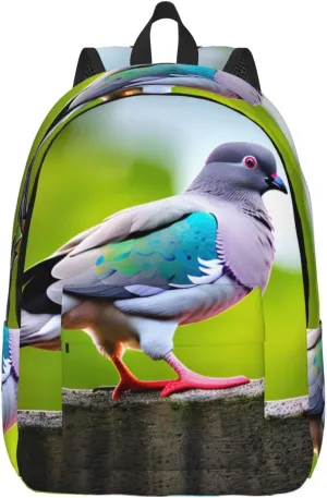 Cartoon Pigeon 3 Classic Style Backpacks Travel Bag For Men Women Lightweight Back Pack With Laptop Compartmen