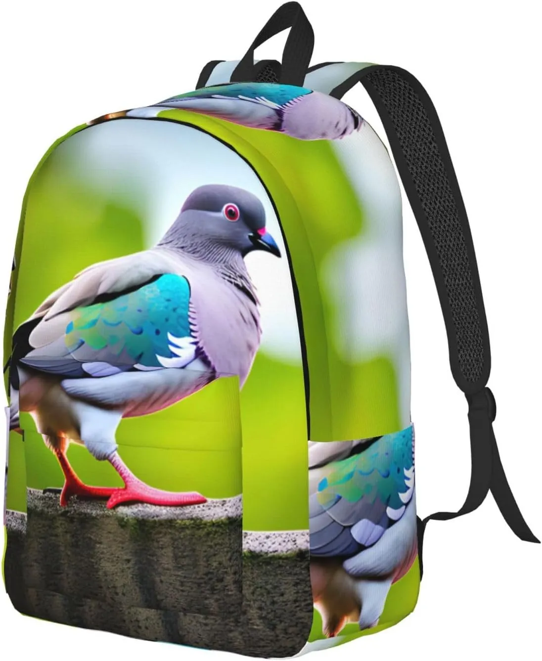 Cartoon Pigeon 3 Classic Style Backpacks Travel Bag For Men Women Lightweight Back Pack With Laptop Compartmen