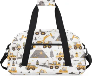 Cartoon Truck Kids Duffel Bag for Boys, Sports Gym Bag Overnight Travel Weekender Bag Lightweight Carry On Sleepovers Bag for School Practice Gymnastics