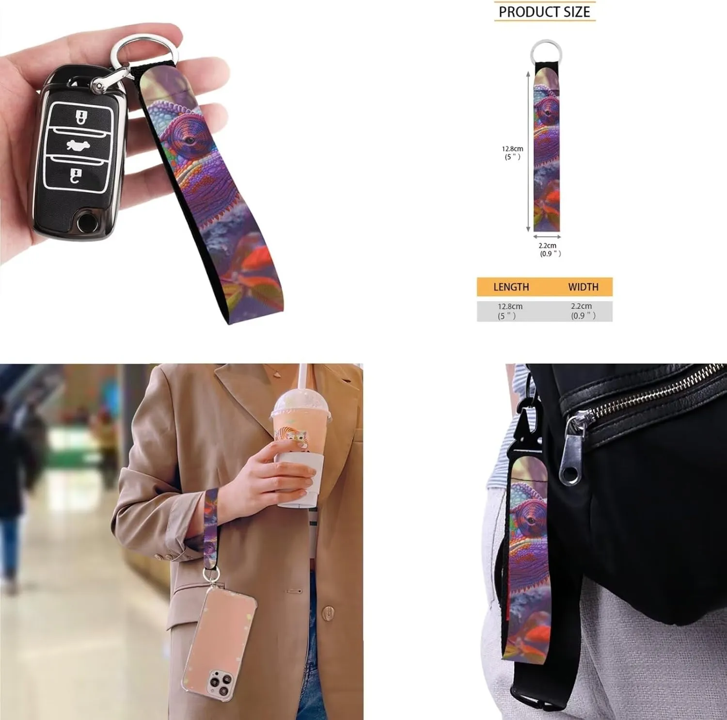 Chameleon Backpack for Teen Girls for School Bag for Kids Girls Backpack for Boys with Lunch Bag with Water Bottle Holder School Company Outside Sports Travel Keychain