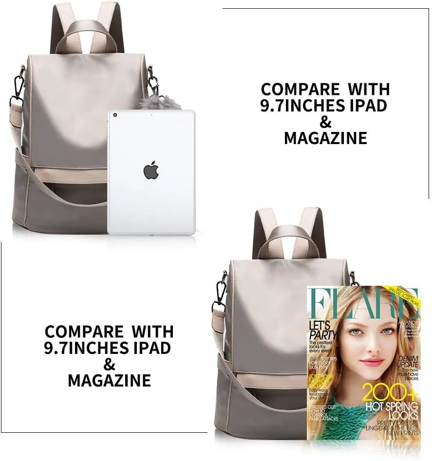 CHERUTY Women Backpack Purse Nylon Anti-theft Fashion Casual Lightweight Travel Shoulder Bag