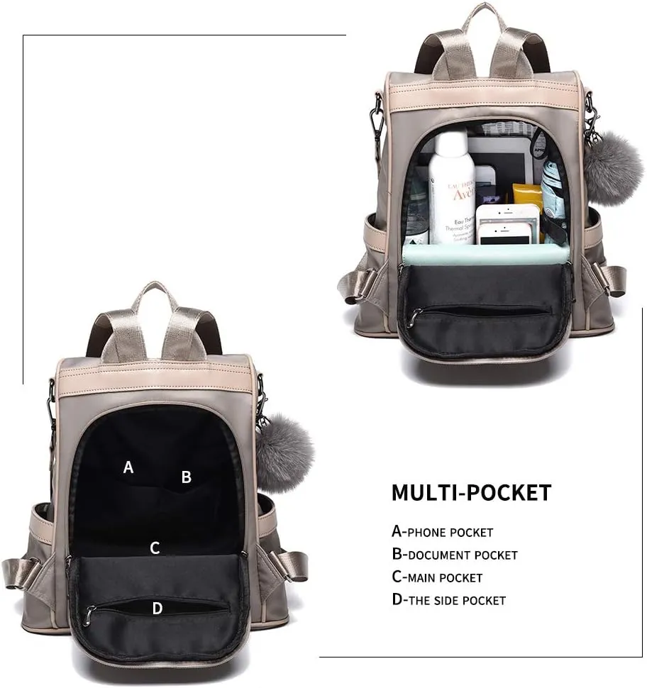CHERUTY Women Backpack Purse Nylon Anti-theft Fashion Casual Lightweight Travel Shoulder Bag