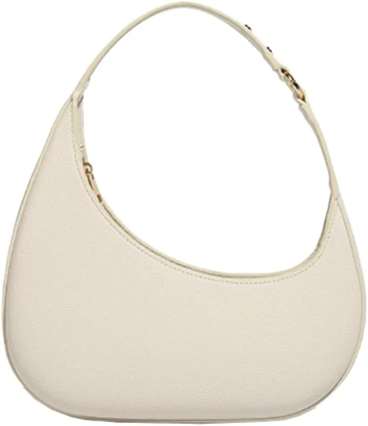 Chic Minimalist Irregular Crescent Design Shoulder Underarm Bag, Fashionable Elegant Handbags Adjustable PU Purse Women
