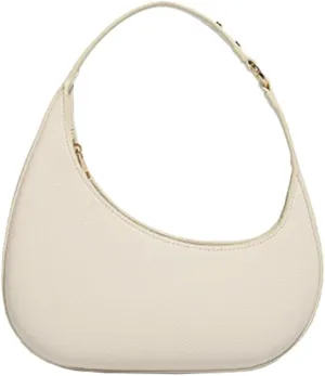 Chic Minimalist Irregular Crescent Design Shoulder Underarm Bag, Fashionable Elegant Handbags Adjustable PU Purse Women