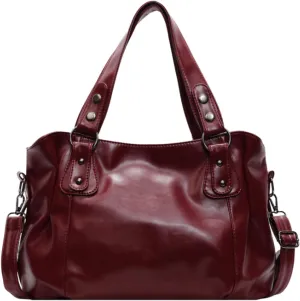 City Bowling Bags Trendy Y2k Streetwear Women's Leather Tote Bag Preppy Cute Purse