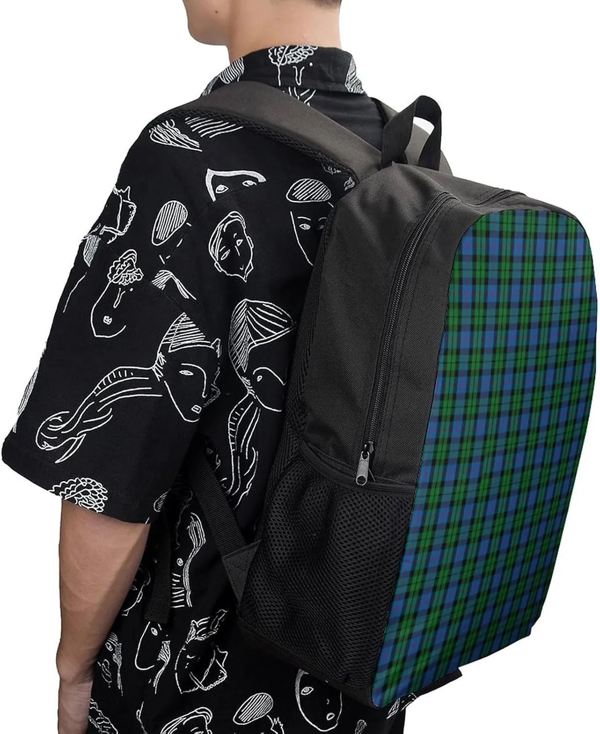 Clan Morrison Tartan Backpack Lightweight Waterproof Backpacks Laptop Backpack for Unisex Casual Travel Daypacks Large Capacity