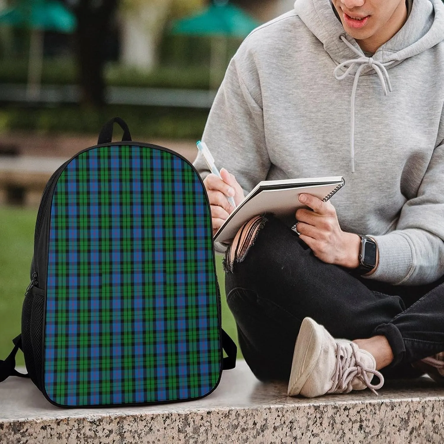 Clan Morrison Tartan Backpack Lightweight Waterproof Backpacks Laptop Backpack for Unisex Casual Travel Daypacks Large Capacity