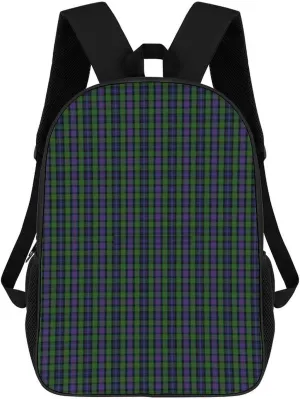 Clan Murray Tartan Backpack Lightweight Waterproof Backpacks Laptop Backpack for Unisex Casual Travel Daypacks Large Capacity