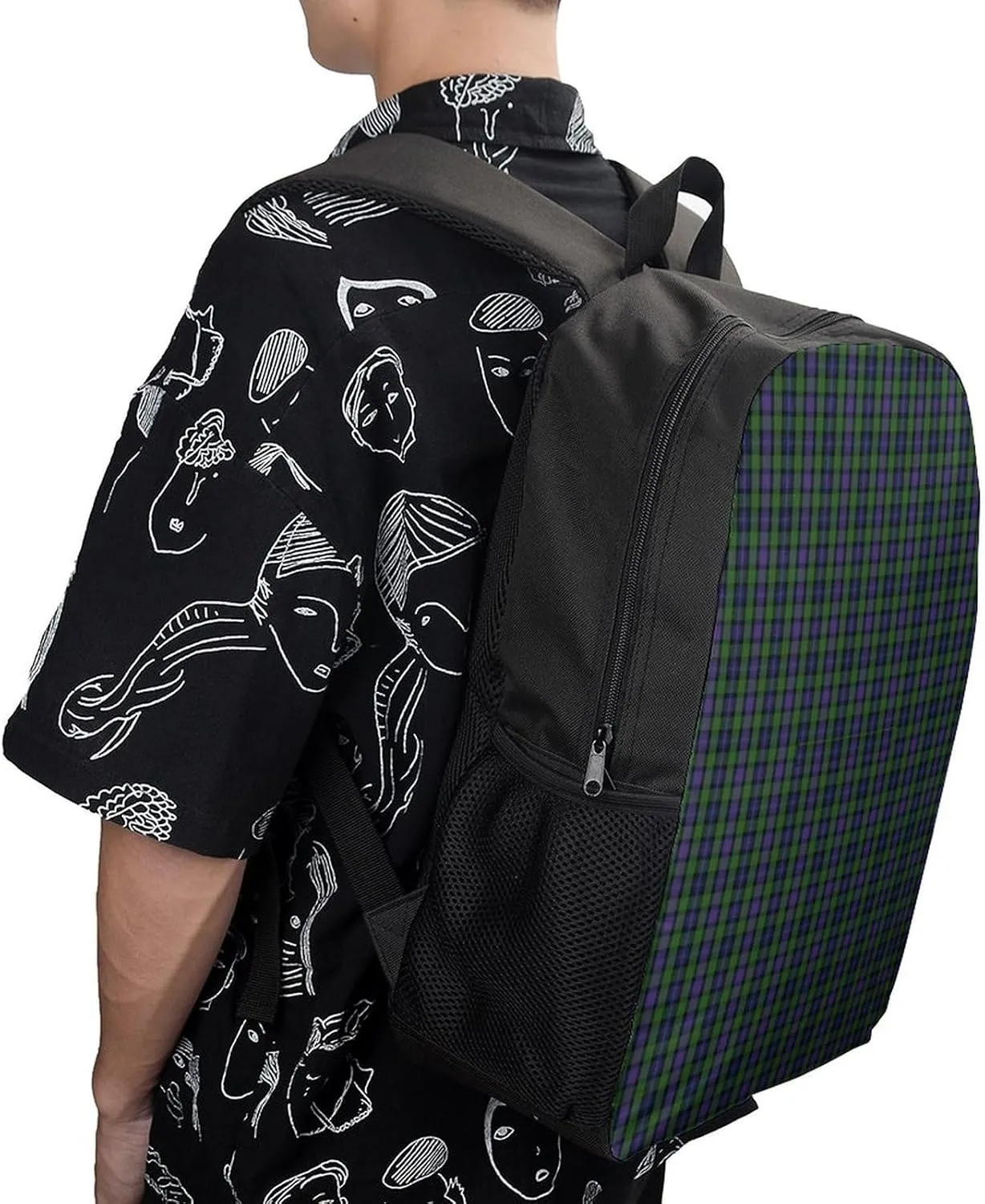 Clan Murray Tartan Backpack Lightweight Waterproof Backpacks Laptop Backpack for Unisex Casual Travel Daypacks Large Capacity